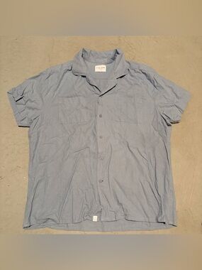 Five Four ocean blue casual button-down shortsleeve shirt XL